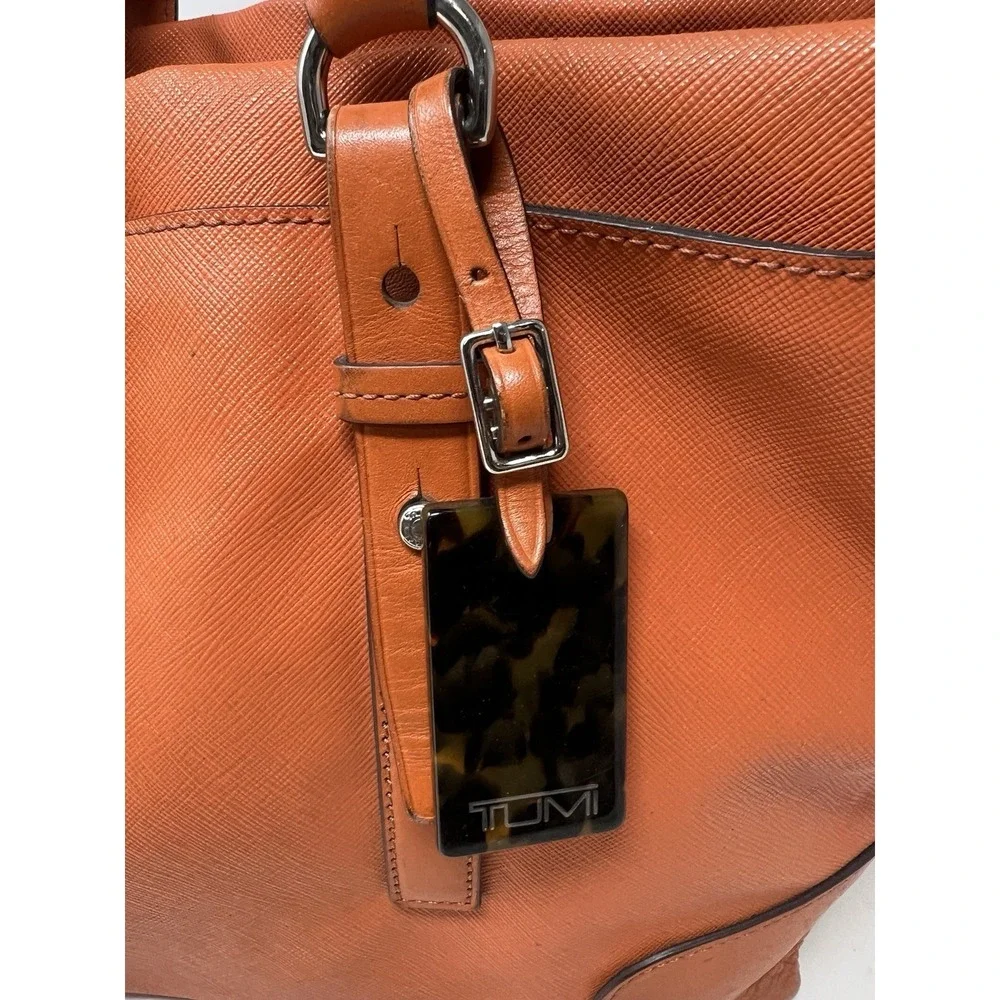 🧡Tumi Villa‎ Turin Lockable Shopper Tote Bag- Orange🧡 No Key